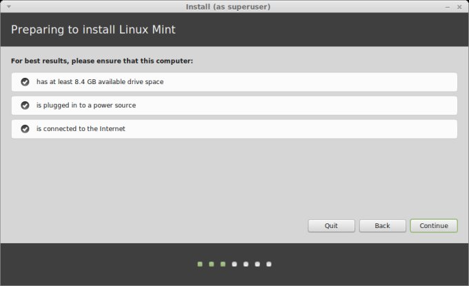 Installer, identical to Cinnamon