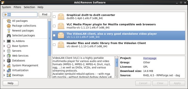 RPMForge, extra packages