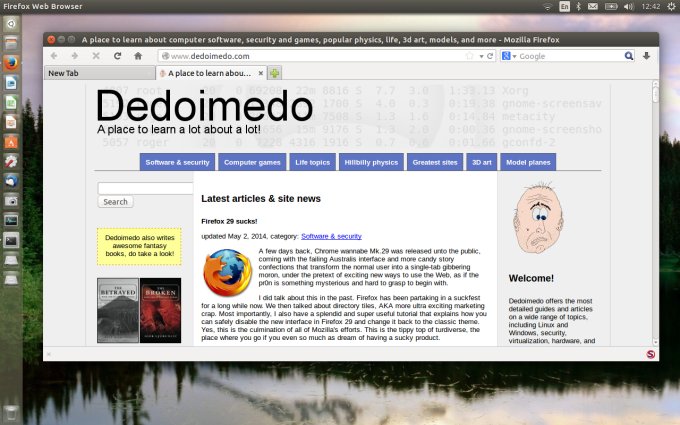 Running with tweaked Firefox
