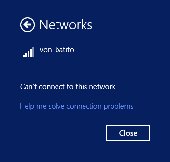 Cannot connect