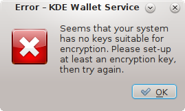 KDEWallet error