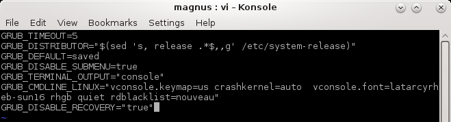 GRUB defaults