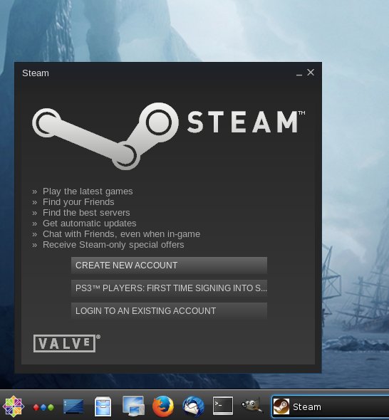 Steam, installed and running
