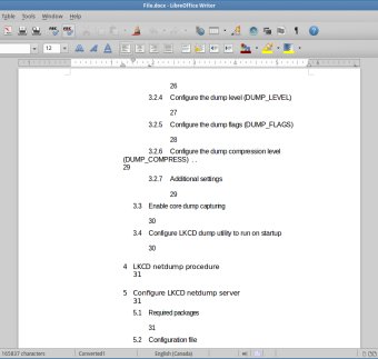 LibreOffice, conversion 1