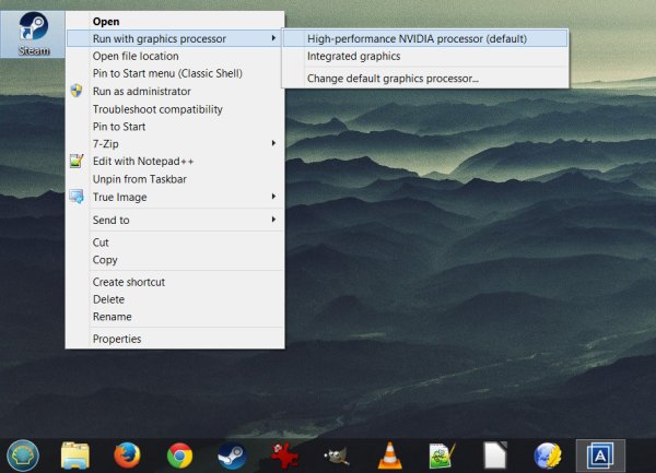 Hybrid graphics, run with