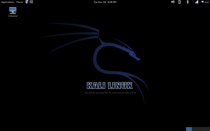 Kali desktop