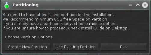 Use partitions, typo
