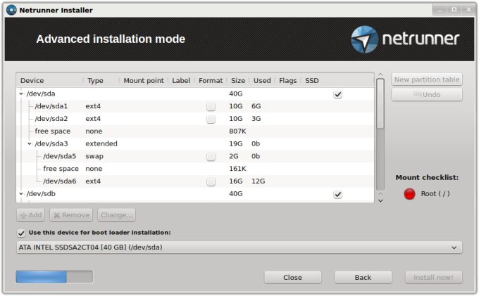 Manual partitioning