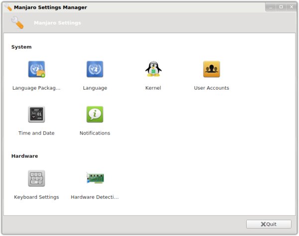Settings manager