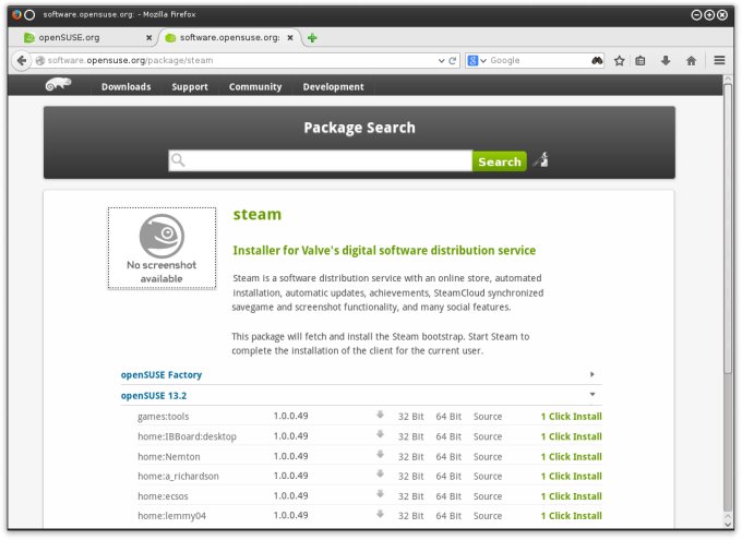 Steam, 1 click install