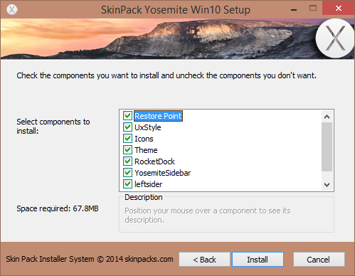 Install Yosemite skin pack