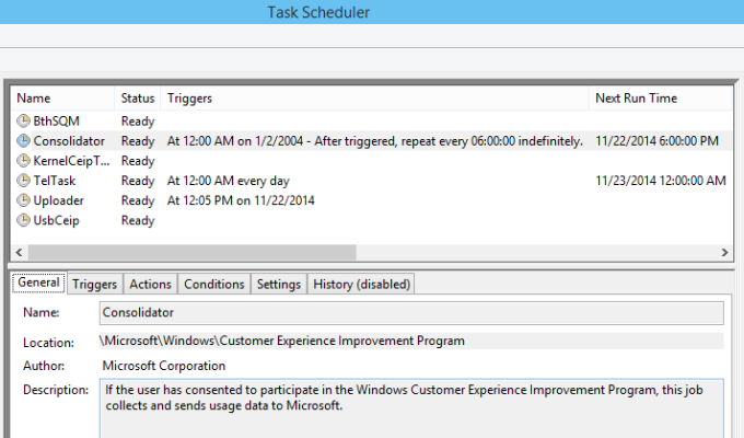 Scheduled tasks, general info