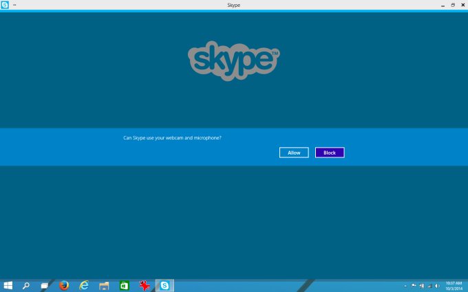 Skype app launched