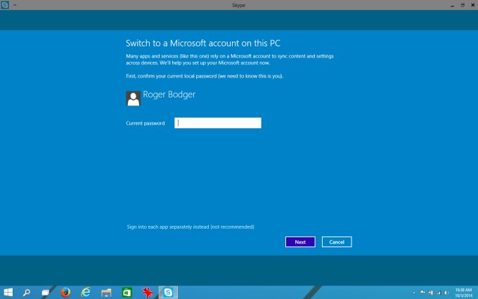 Skype asking to convert my account