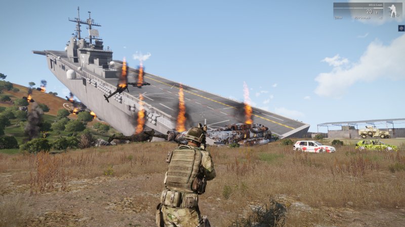 Aircraft carrier spawned