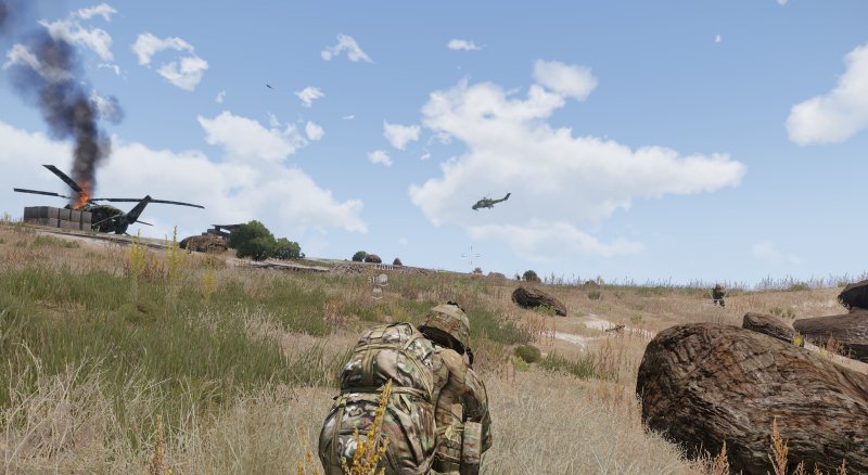 Mi-24 over the battlefield