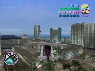 Flying above Vice City