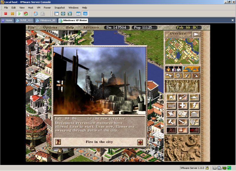 Fire alert in the game