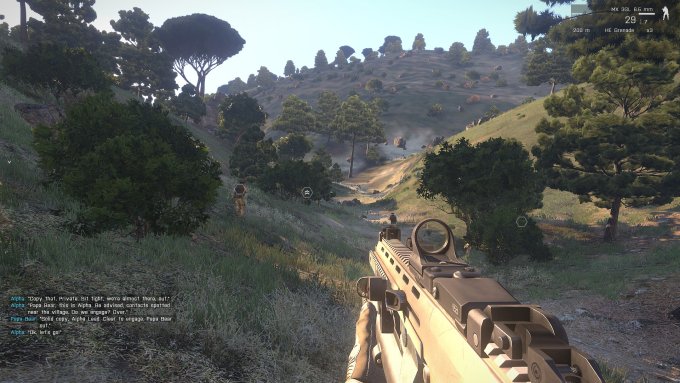 Advacing toward the target