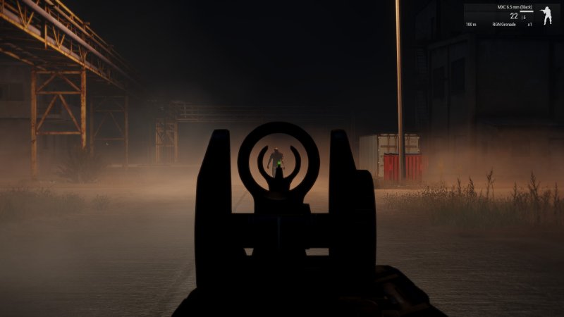 Factory, zombie with red eyes