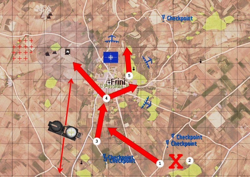 Map, push to Frini, details