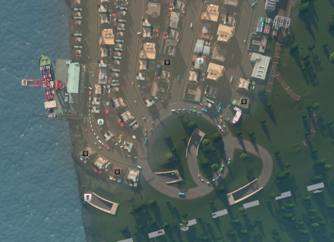 Industry roundabout, above ground