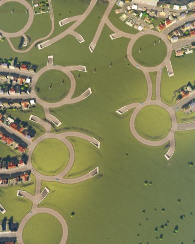 Road connections, above