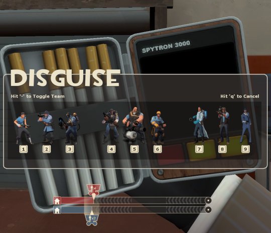 Spy preparing to disguise