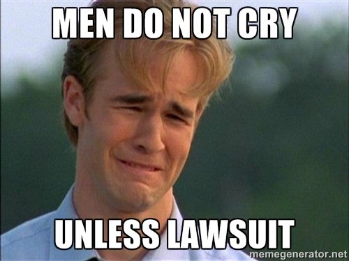 Men crying