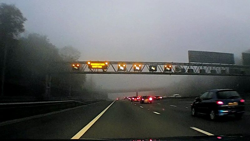 Going back, fog, congestion, idiots