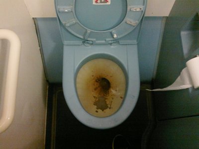 Toilet on the plane