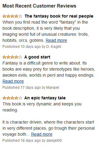 Reviews snippet