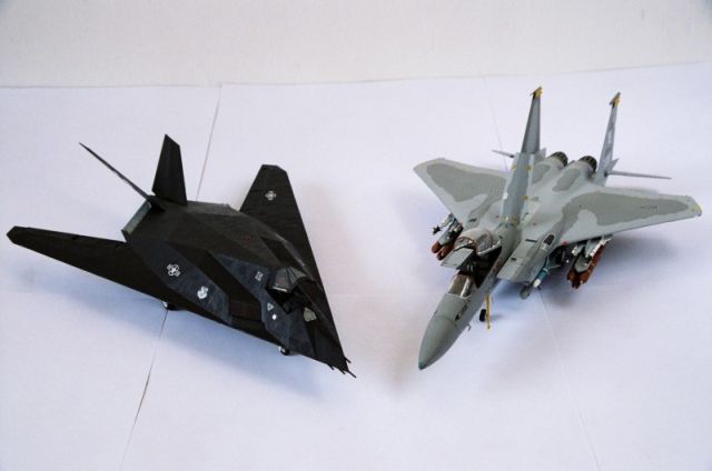 F-117 comparison with F-15 1